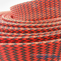 Red pattern woven mesh pipe